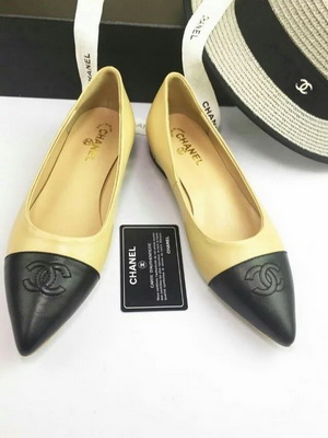 CHANEL Shallow mouth flat shoes Women--047